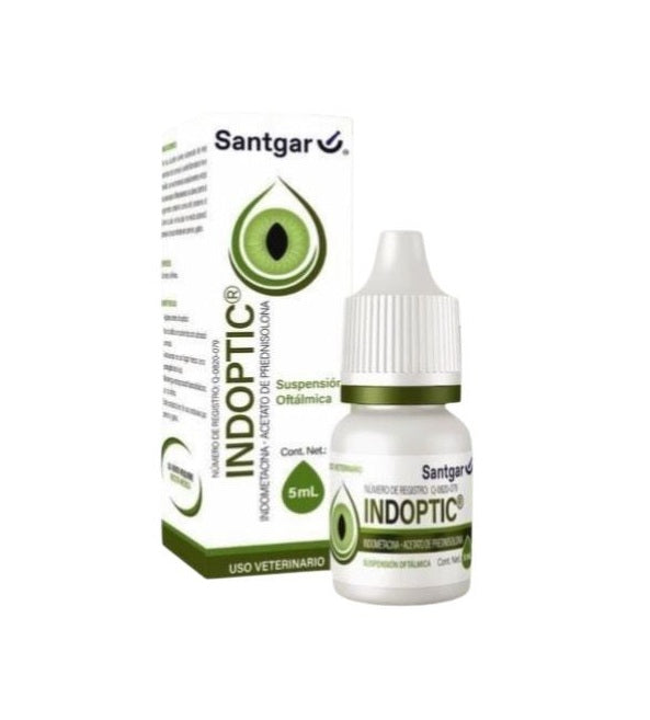 Indoptic 5 mL SANTGAR ( solución oftálmica ) ANTES Indovet Pres